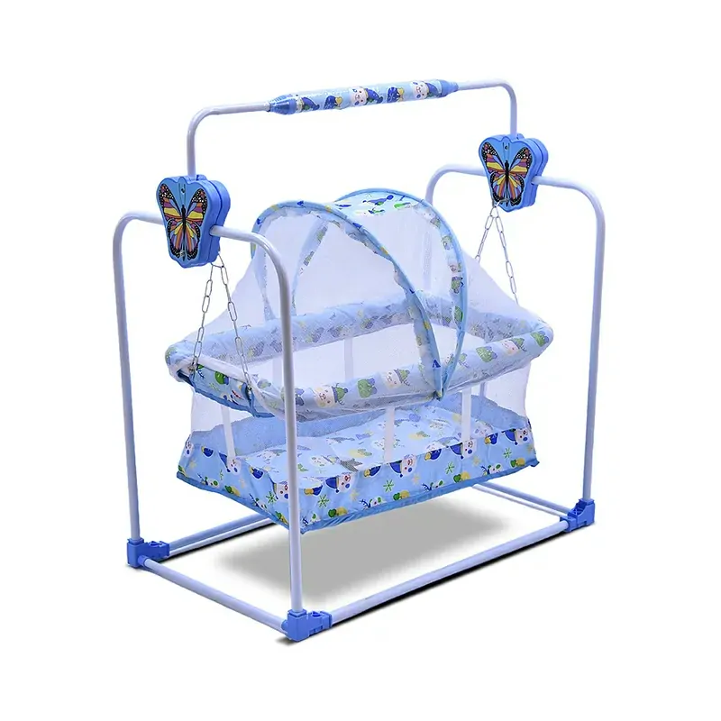 Premium Butterfly Cradle with Mosquito Net & Wheels
