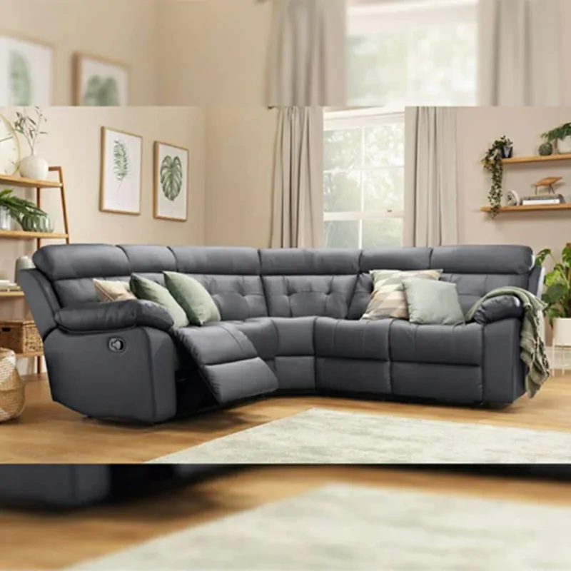 Full Leather Recliner Corner Set (2 PC)