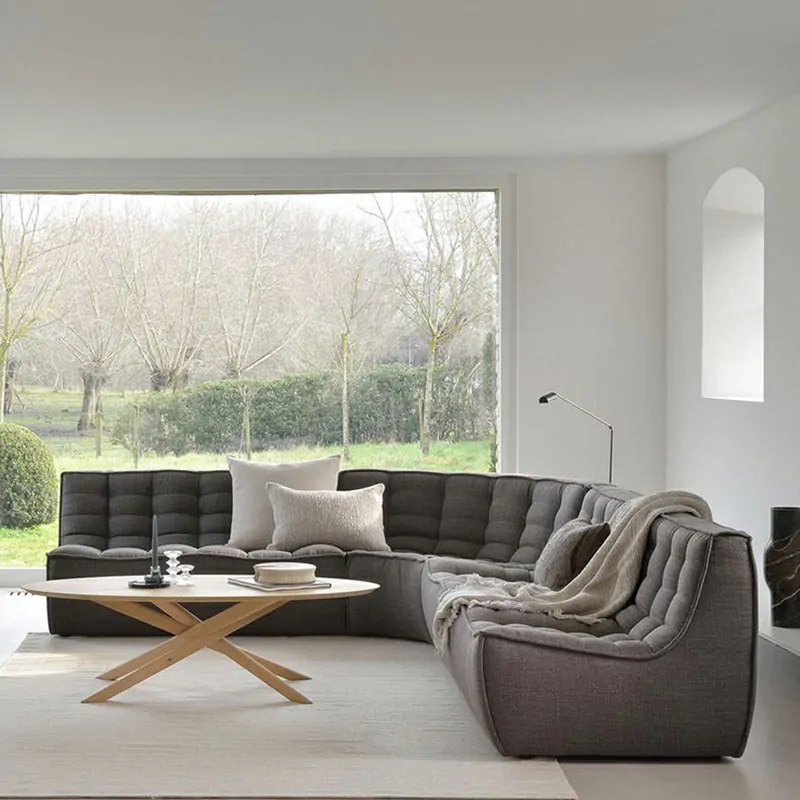 Dark Grey Box Corner Sofa