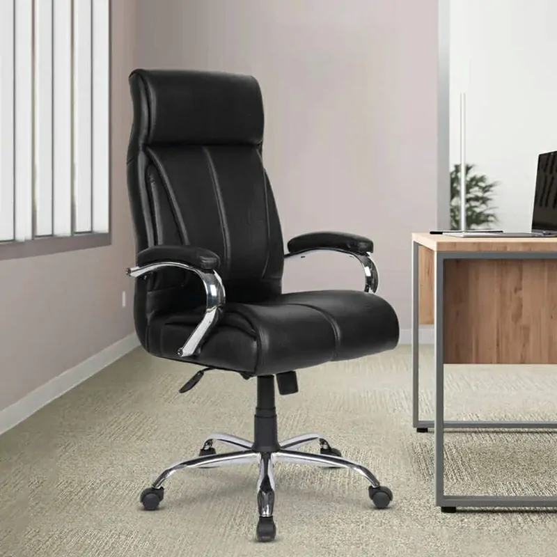 Leatherette Executive Chair in Black