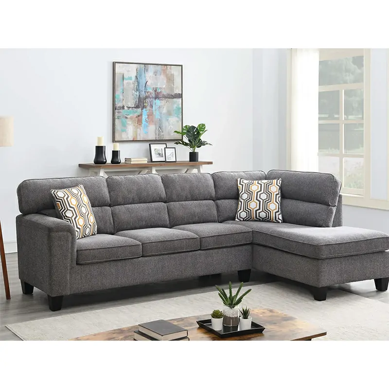 Grey High Back Comfort Sofa