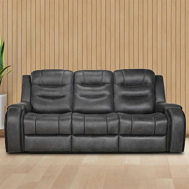 Three Seater Motorized Recliner Sofa – Silk Grey