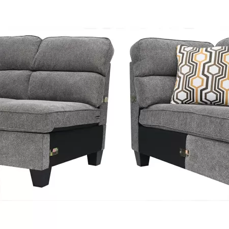 Grey High Back Comfort Sofa