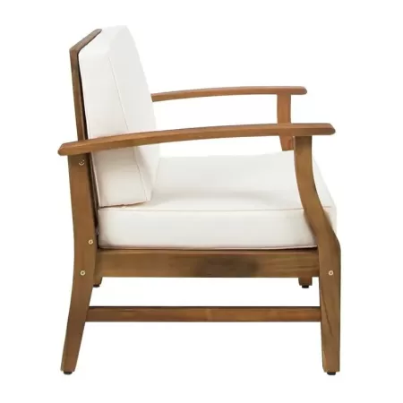 Classic Outdoor Wooden Armchair – Natural Finish