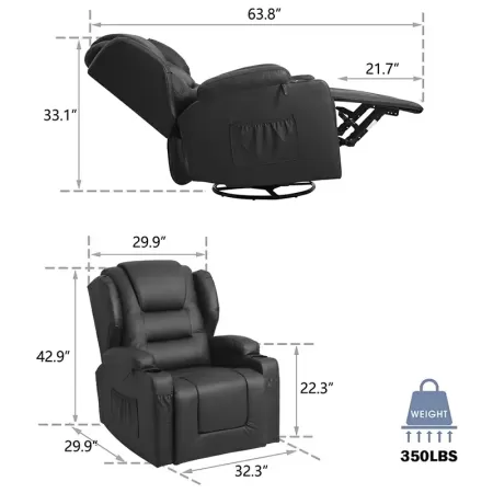 2 PC Compact Recliner with Rocker Motion