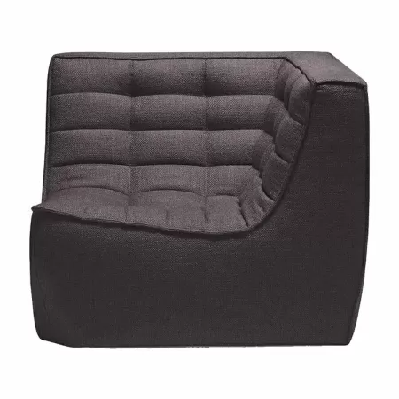 Dark Grey Box Corner Sofa
