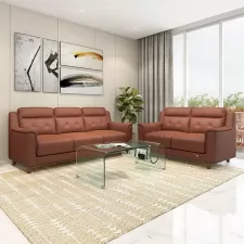 Two Seater Tan Brown Sofa