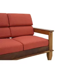 Wood Three Seater Sofa
