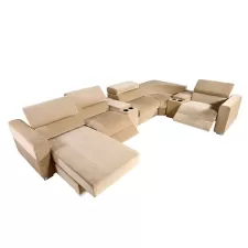 Two Seater Sectional Recliner with Lounger - Perugia