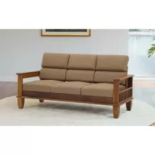 Sheesham Wood Three Seater Sofa