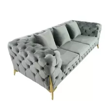 Grey Velvet U Shape - Modern Sofa
