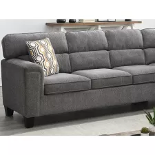Grey High Back Comfort Sofa