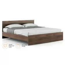 King Size Non Storage Bed in Classic Walnut Finish