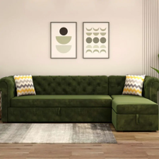 Bentley Dark Green Sofa - Adjustable Headrest