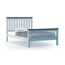 Athens White Compact Bed (Solid Wood)