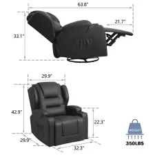 2 PC Compact Recliner with Rocker Motion