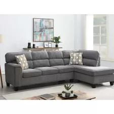 Grey High Back Comfort Sofa