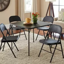 Black Metal Folding Chair