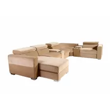 Two Seater Sectional Recliner with Lounger - Perugia